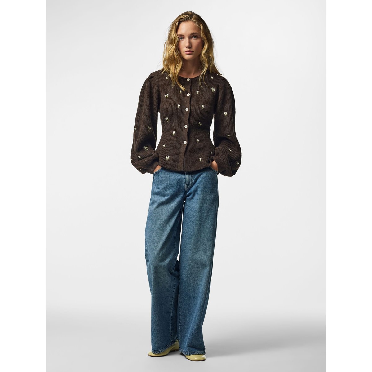 Cardigan En Maille marron - hot fudge1, PIECES