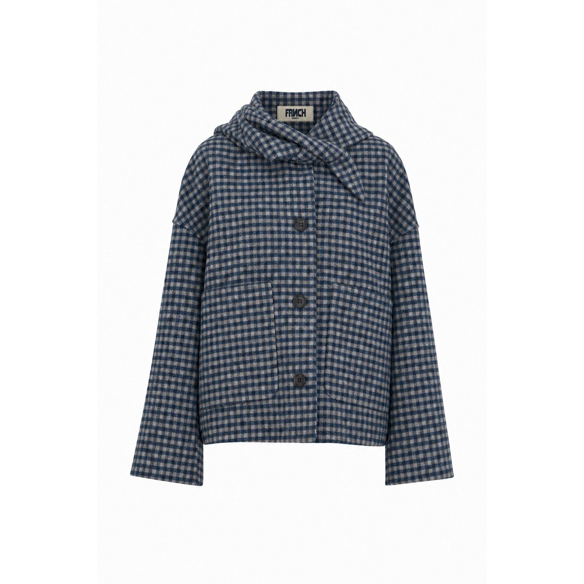 Manteau Sheffield en laine SHEFFIELD bleu marine, FRNCH