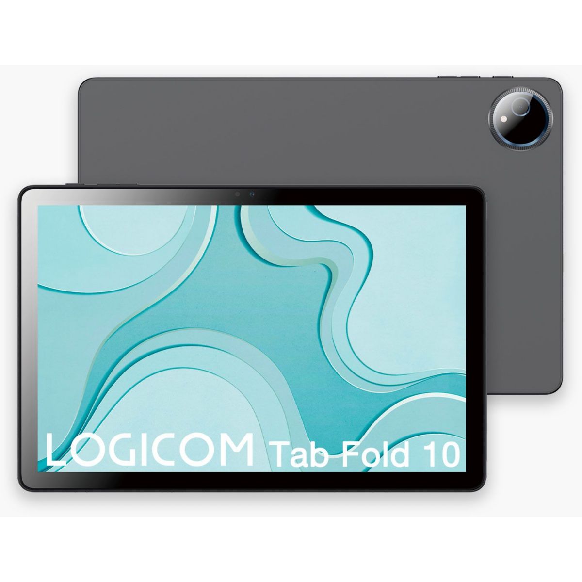 Tablette Android Tab Fold 10 Noir 128Go gris, LOGICOM