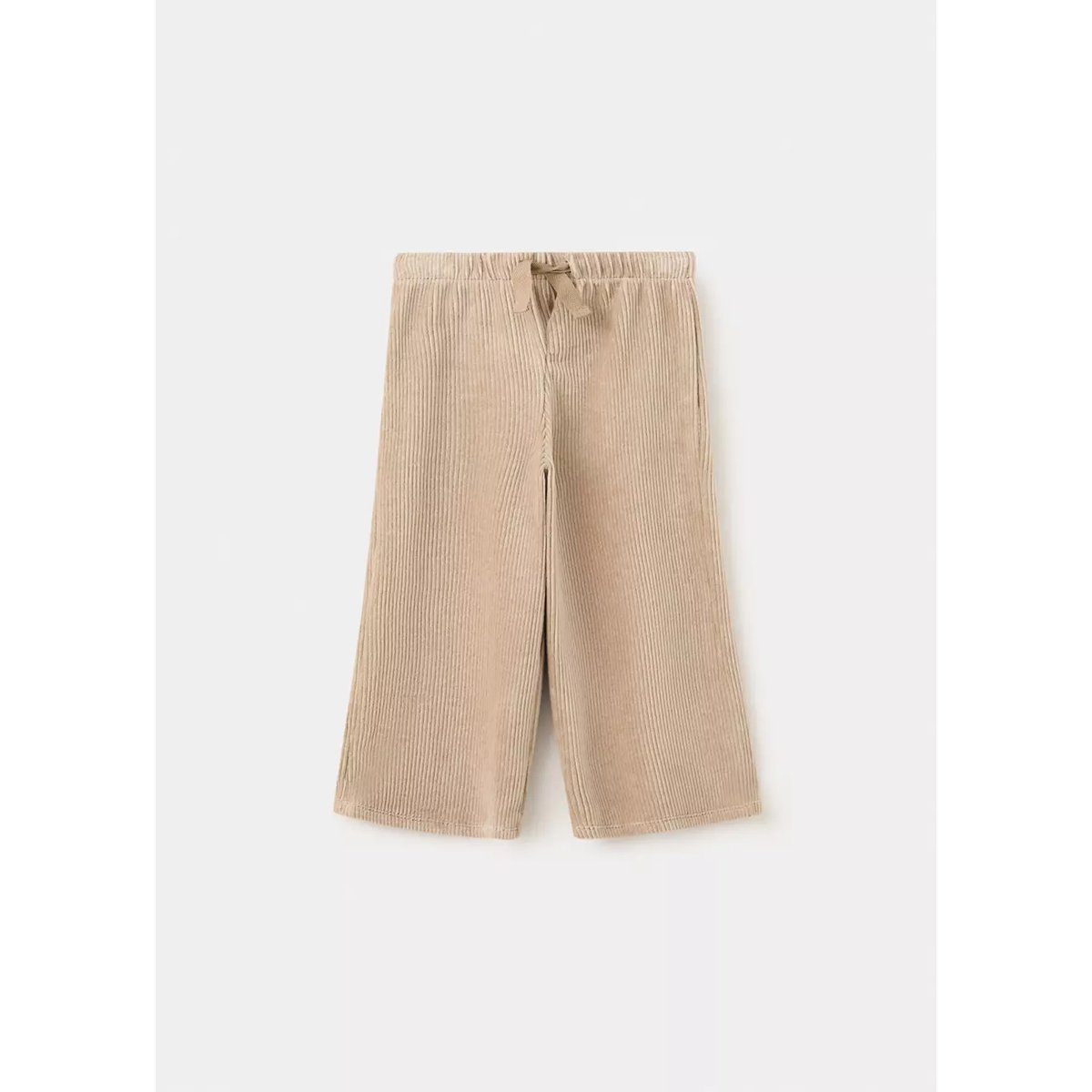 Pantalon en velours côtelé avec cordon de serrage marron, MANGO BABY