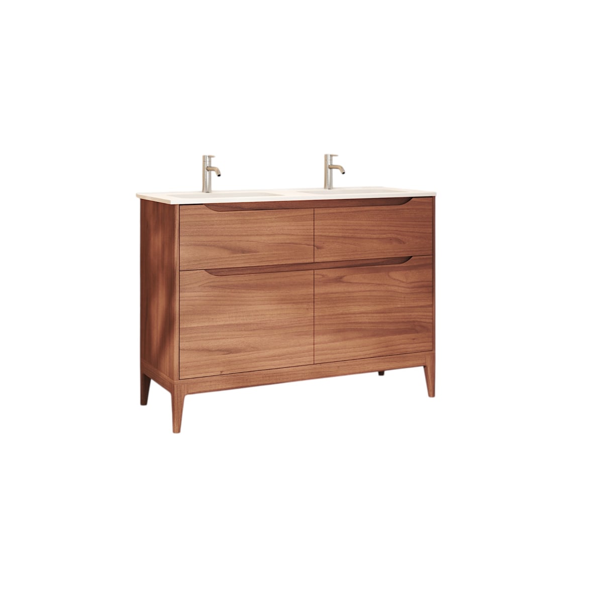 Meuble Salle De Bain en Manguier massif, GABRIELLE marron foncé, TIKAMOON