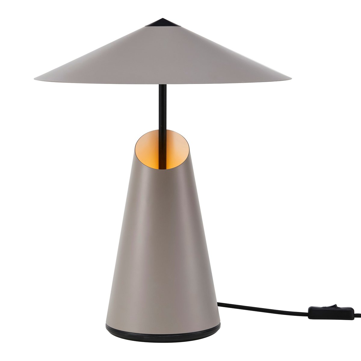 Lampe à poser abat-jour triangulaire en métal, TAIDO marron, DESIGN FOR THE PEOPLE