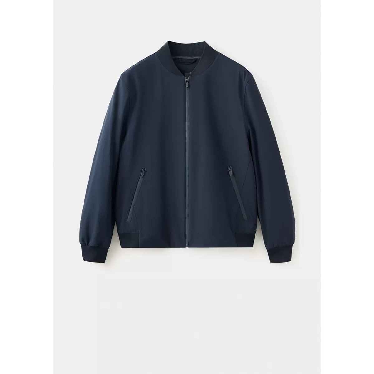 Veste bomber déperlante thermorégulatrice bleu nuit, MANGO MAN