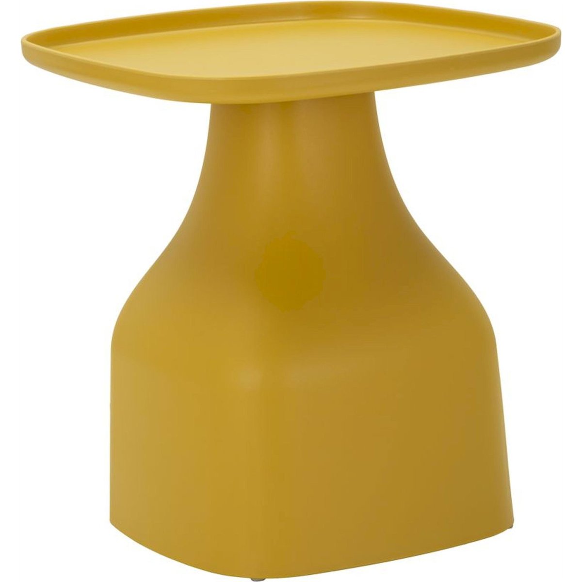 Table basse plateau carré base sculpturale MODERN gris, RECOLLECTION