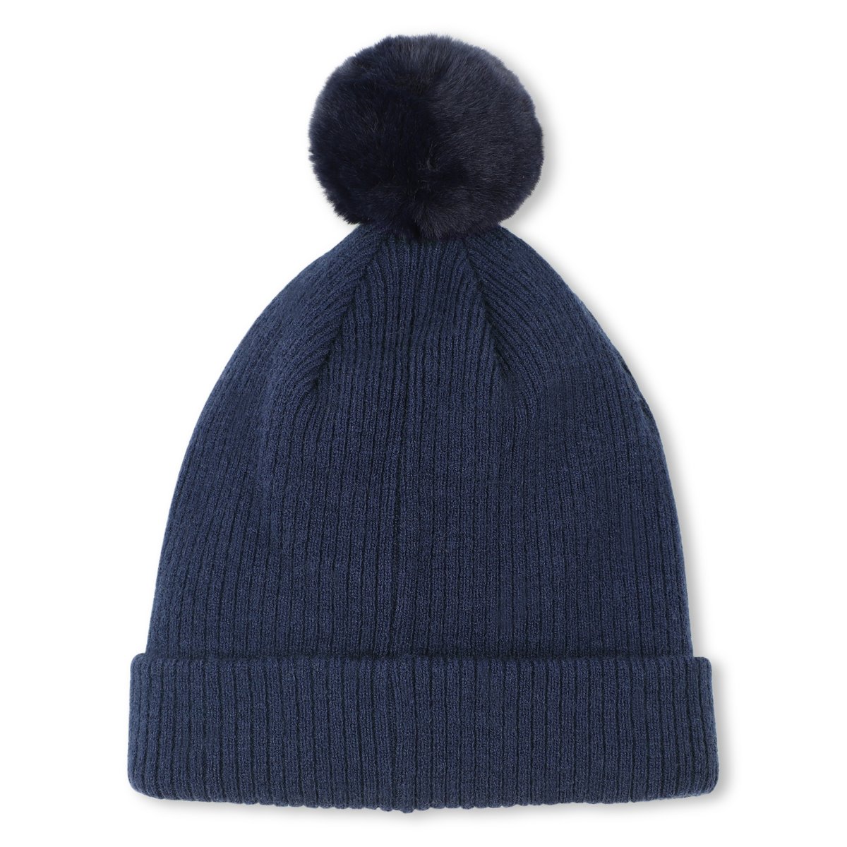 Bonnet tricoté avec des pompons en polaire indigo blue, TIMBERLAND