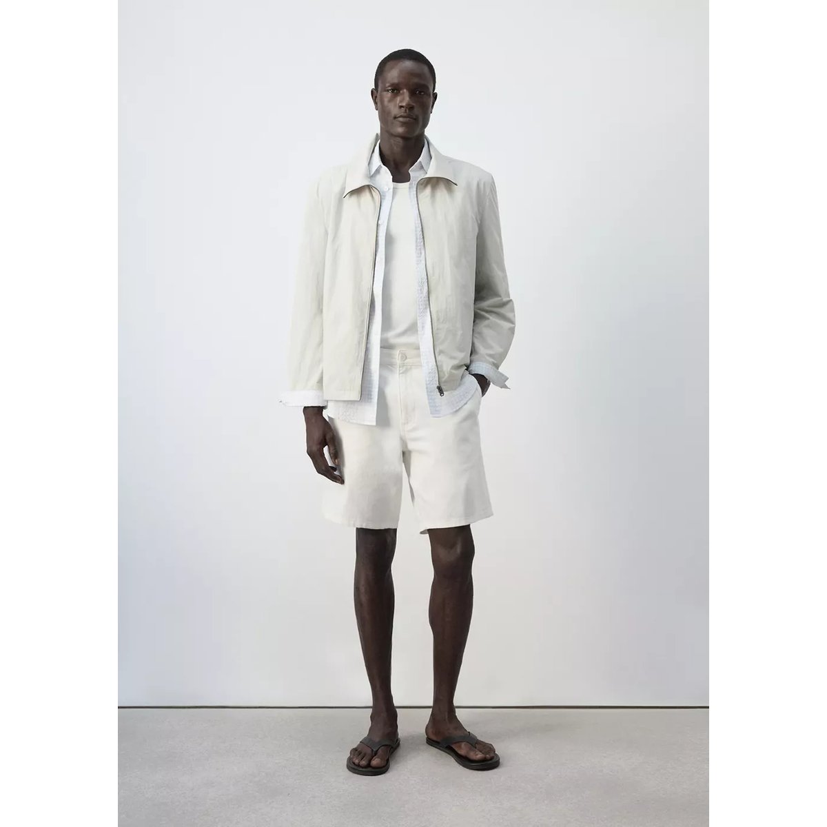 Veste imperméable à poches beige, MANGO MAN