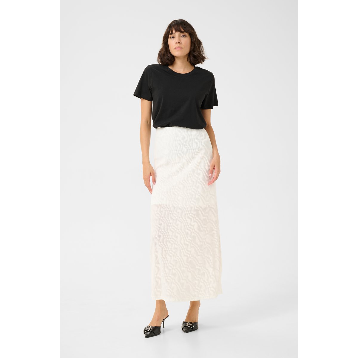 Skirt blanc chalk, KAFFE