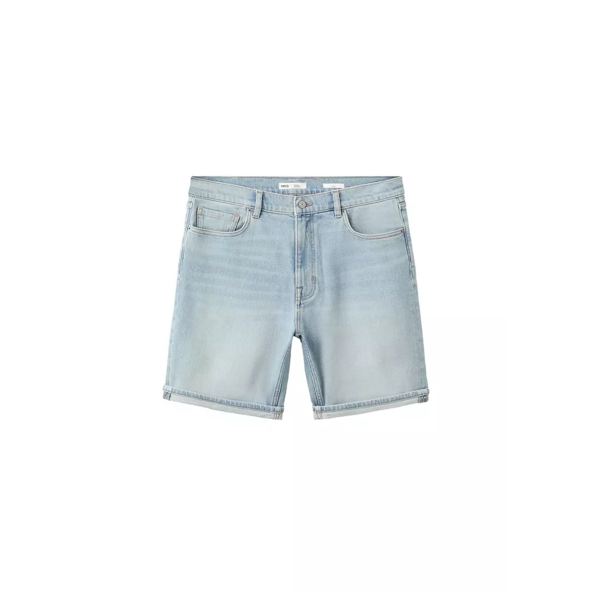 Bermuda en jean slim fit bleu clair, MANGO MAN