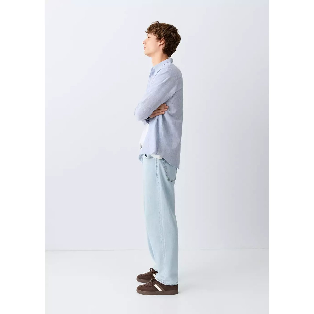Jean relaxed-fit bleu clair, MANGO TEEN