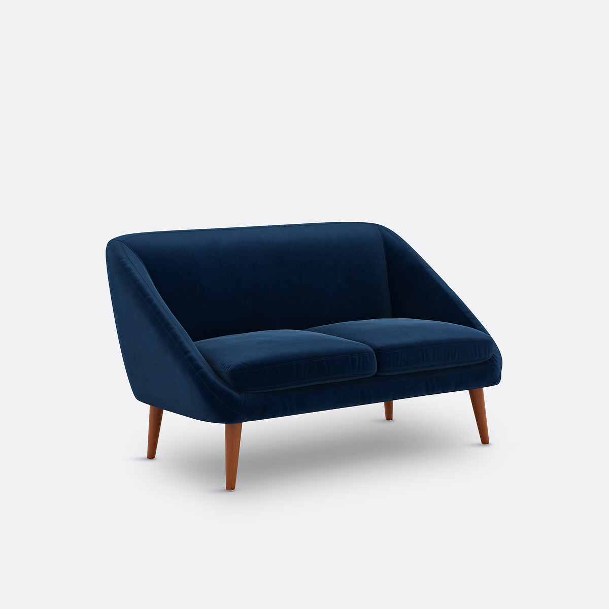 2-Sitzer-Sofa Séméon, Samt preussischblau , LA REDOUTE INTERIEURS