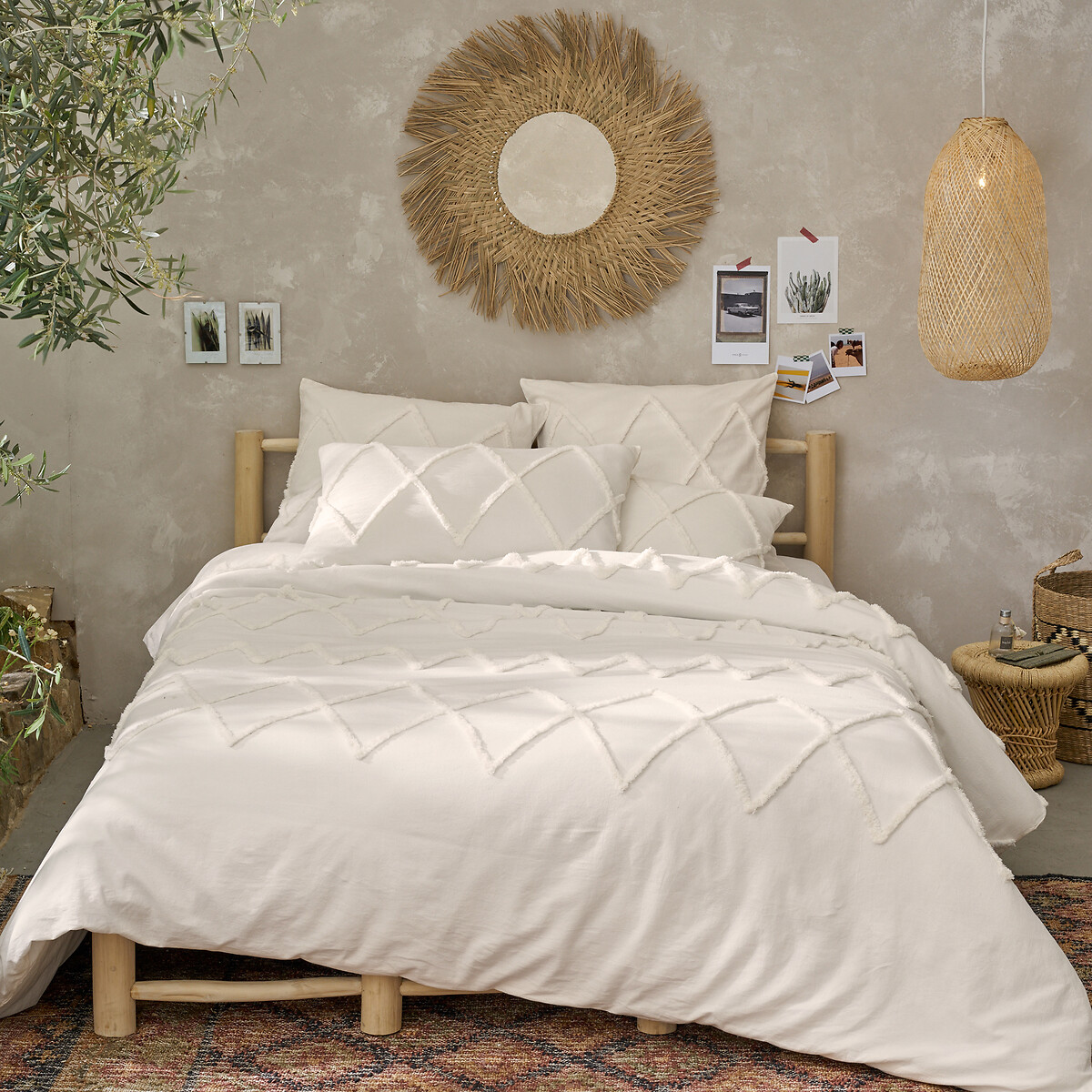 Housse de couette coton, Assa blanc cassé, LA REDOUTE INTERIEURS