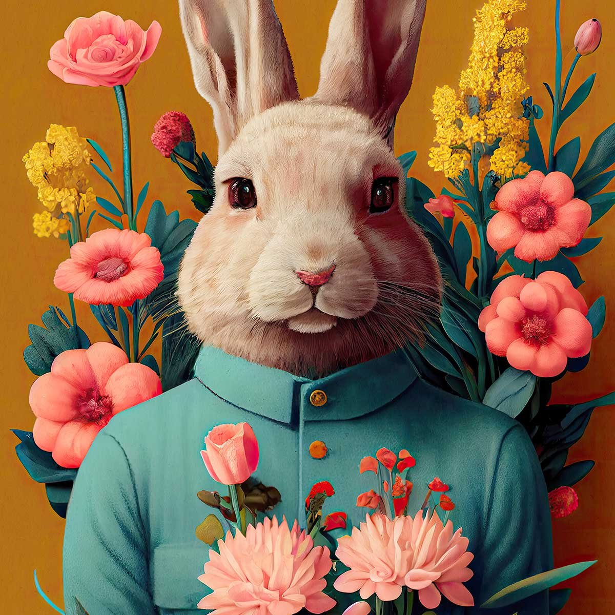 Affiche enfant m. lapin de pâques affiche seule, HEXOA