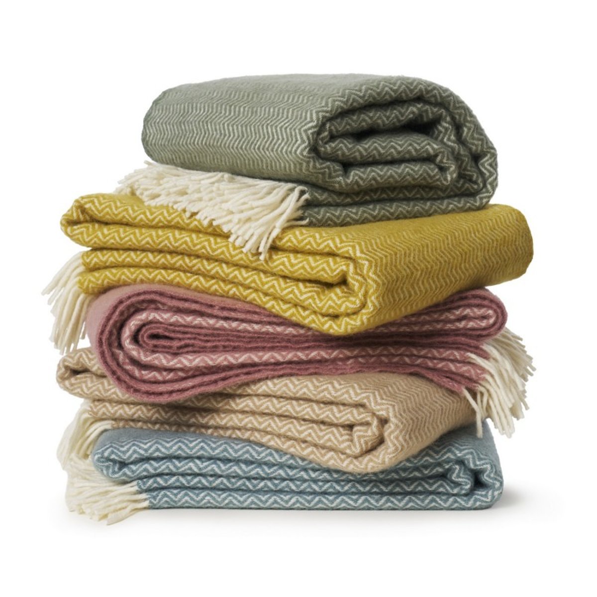 Plaid laine d'agneau brossée SORBET jaune, KLIPPAN
