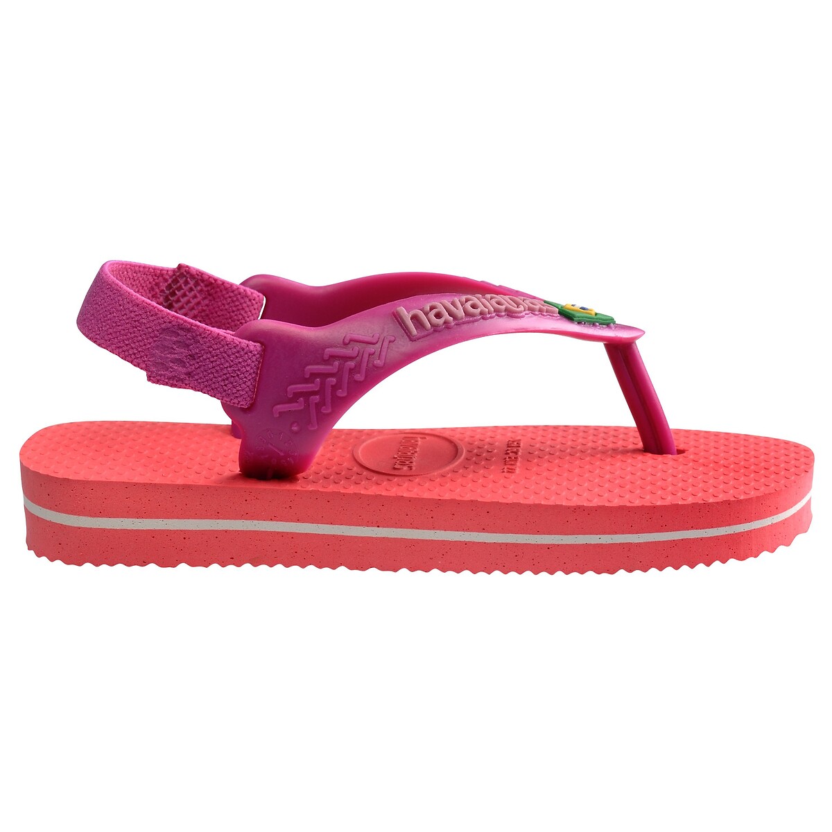 Sandalias de dedo BABY BRASIL LOGO rosa rojo coral, HAVAIANAS