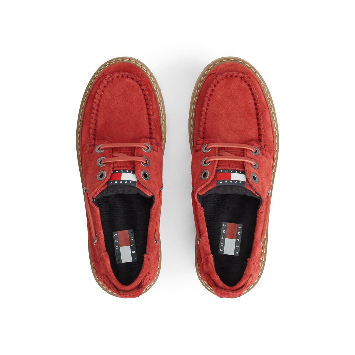 Chaussures bateau en cuir suédé, Archive rouge, TOMMY HILFIGER