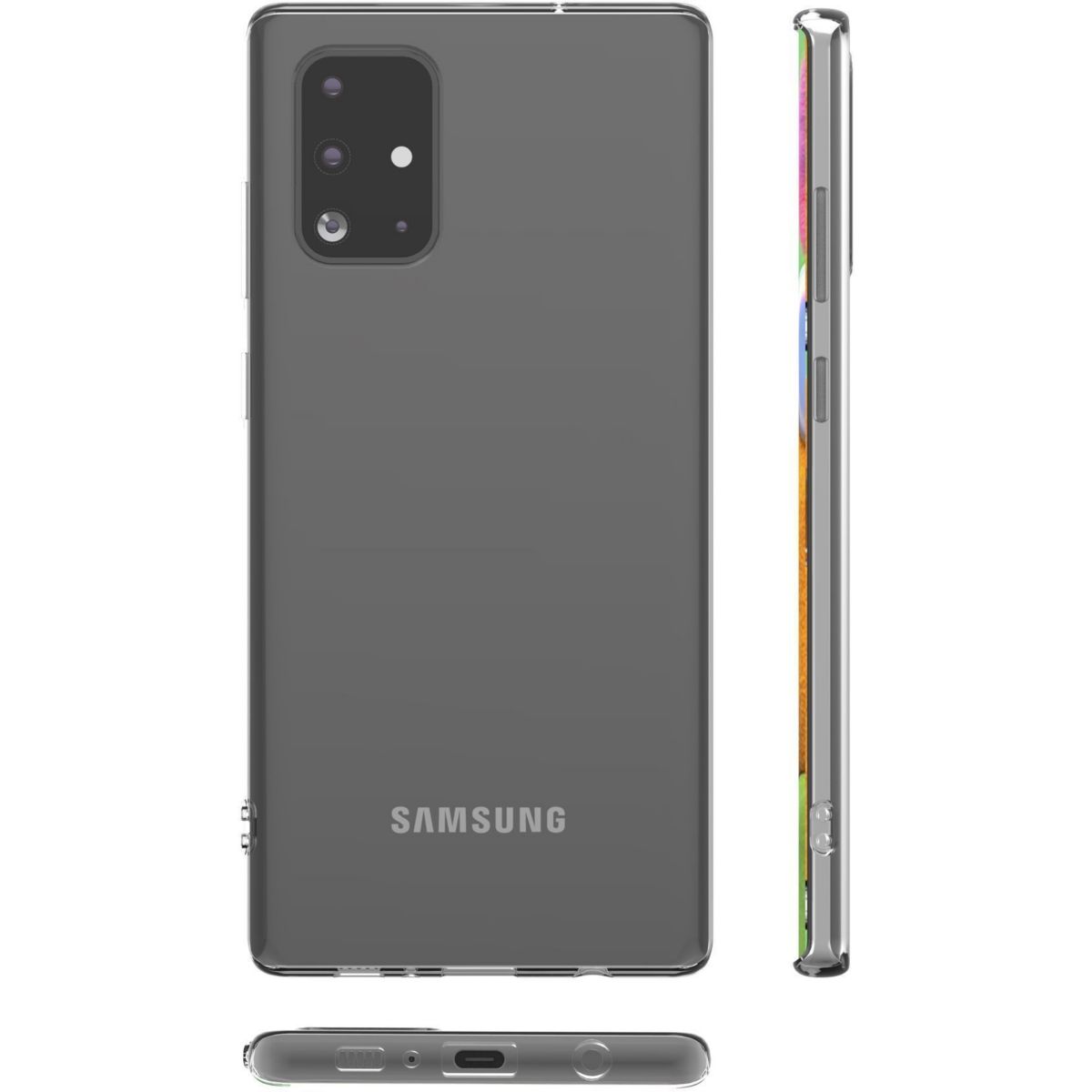 Coque Samsung A71 Souple Transparent couleur unique, ESSENTIEL B