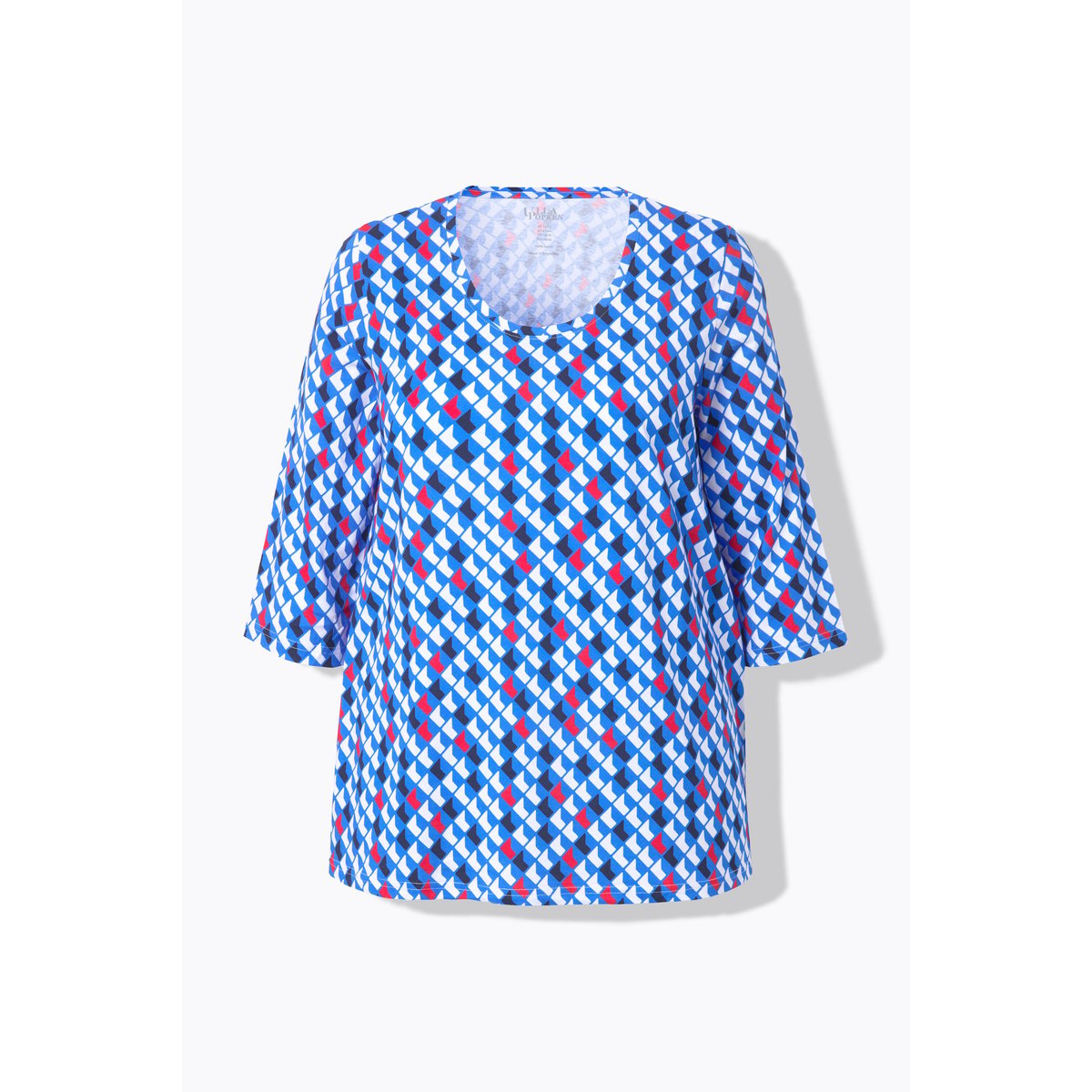 T-shirt long imprimé marine, ULLA POPKEN