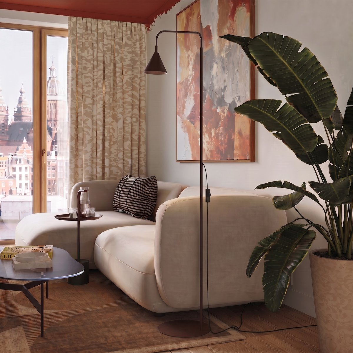 Lampadaire Brun E14 1 Nox brun, EDEN