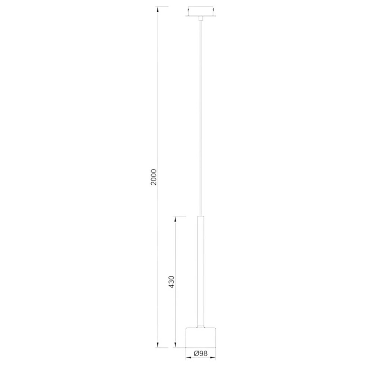 Suspension Led 1 Lampe Tonic verre Chrome chrome, MILLUMINE