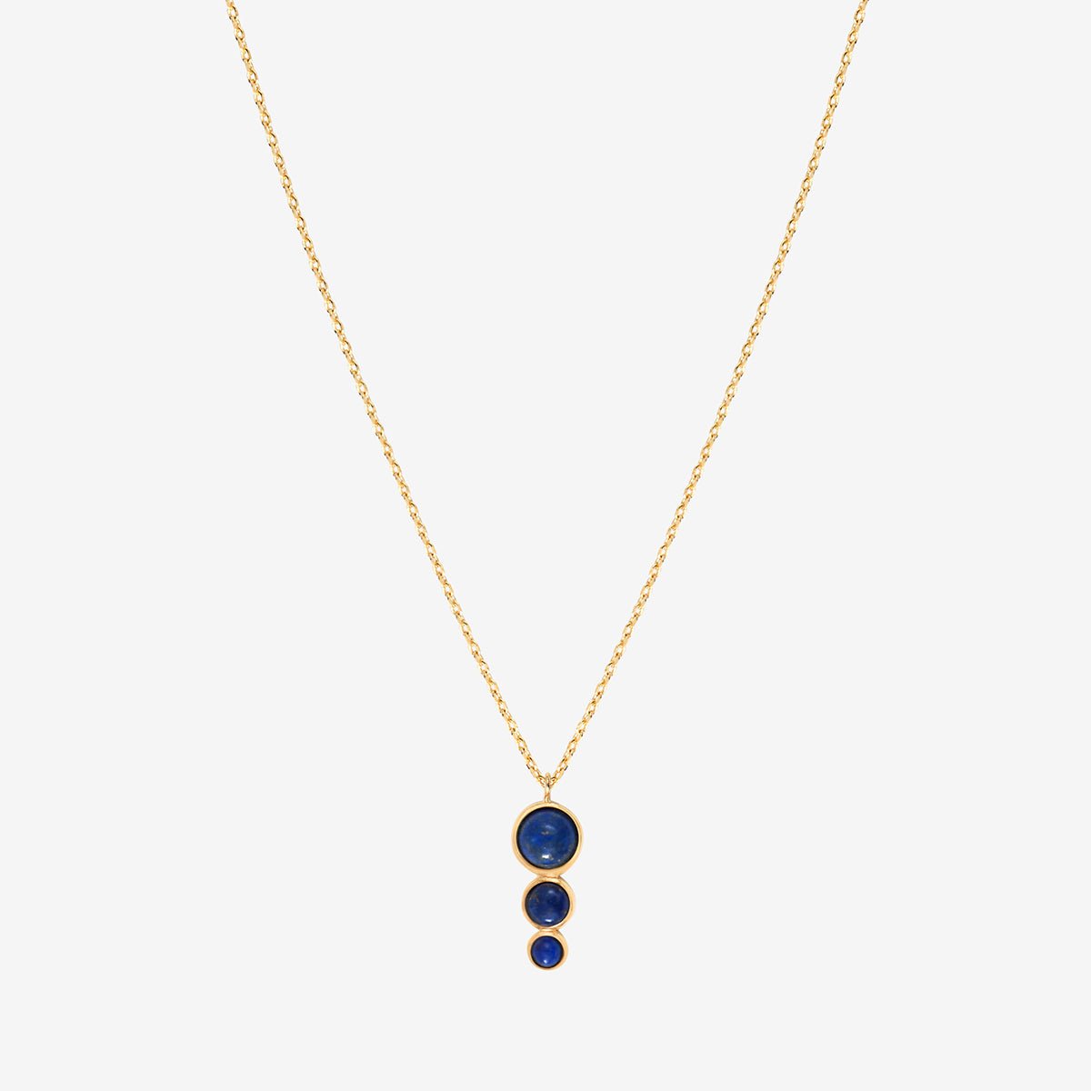 Collier doré lapis lazuli - andrea lapis lazuli bleu, CAROLINE NAJMAN