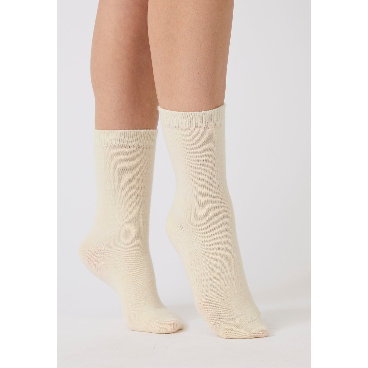 Paires de chaussettes unies thermolactyl - Lot de 2 bleu lot ciel + écru, DAMART