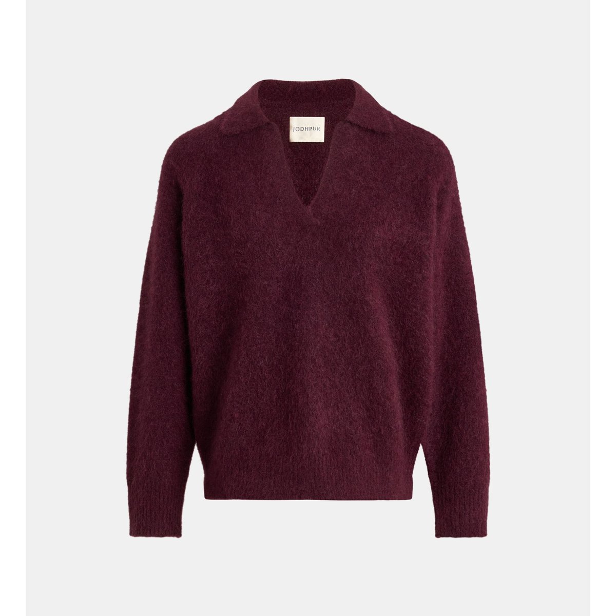 Pull droit orient maille longue soyeuse bordeaux, JODHPUR