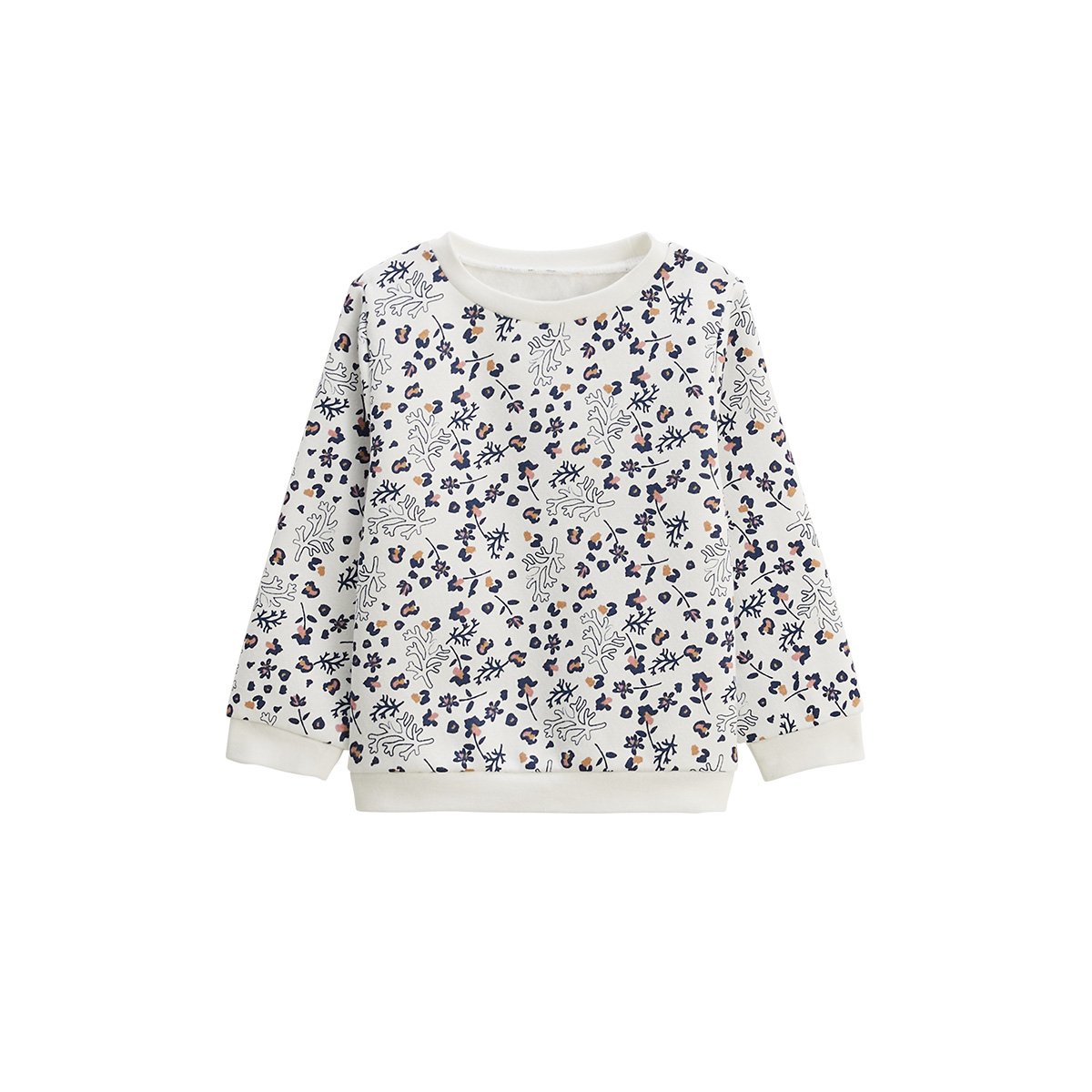 Sweat-shirt enfant en molleton Céleste ecru, PETIT BEGUIN