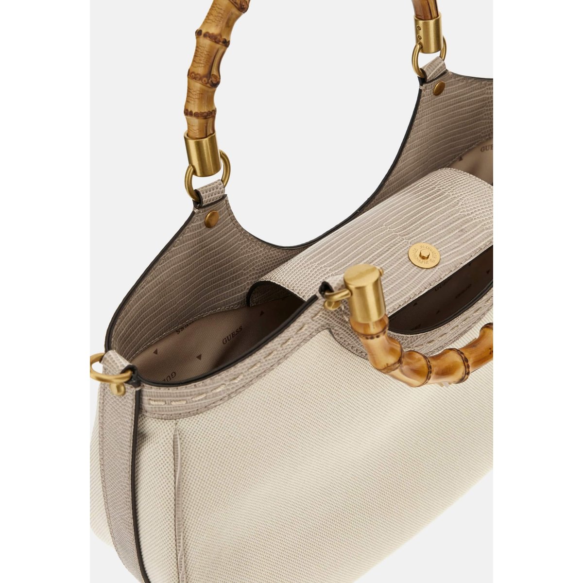 Sac À Main Zabry Détailsimprimé Croco beige multi, GUESS