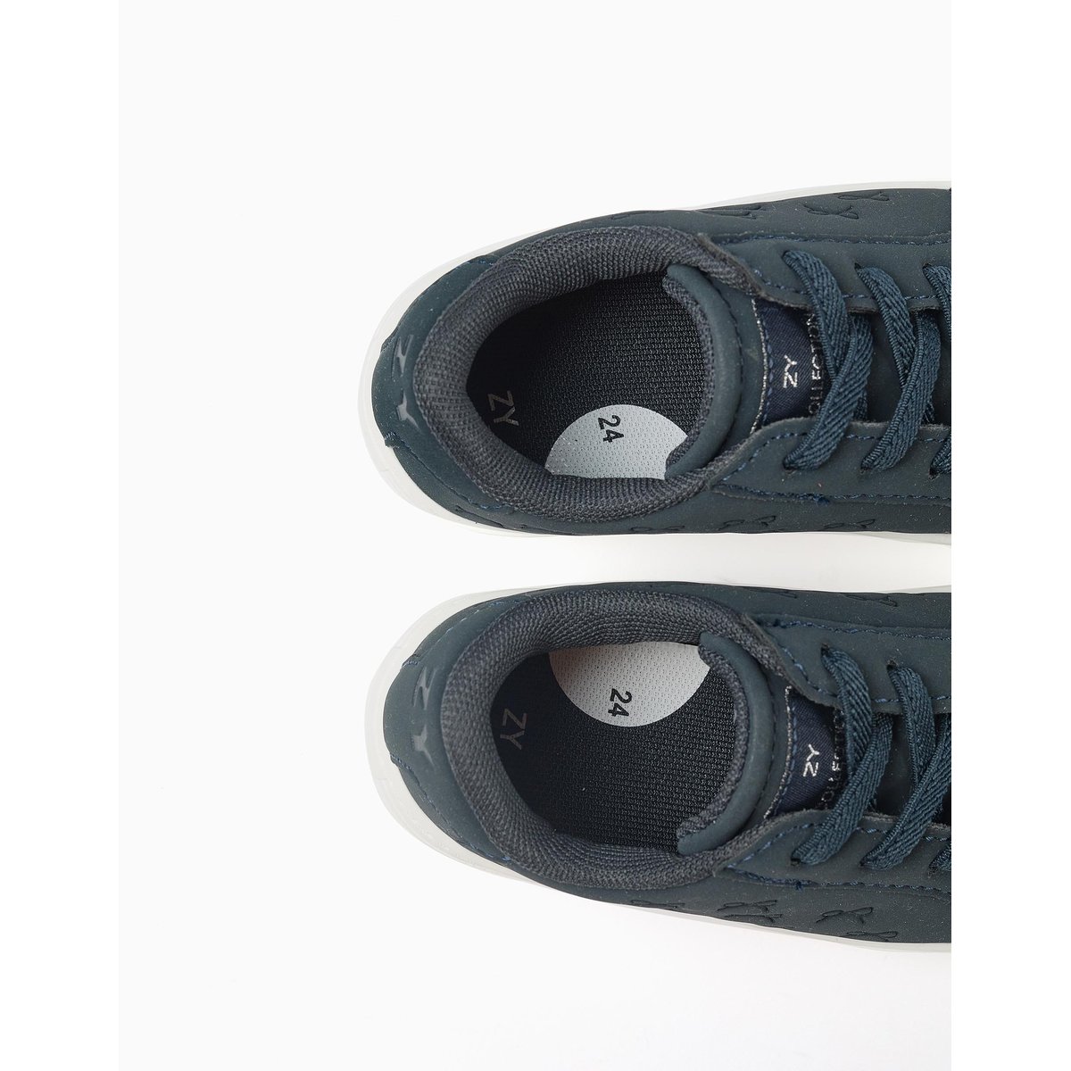 Baskets avec nœuds en relief et lacets élastiques bleu, ZIPPY