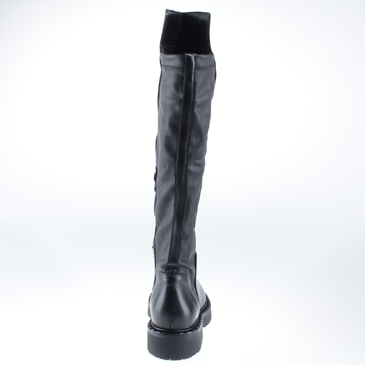 Botas elásticas de piel negro, MJUS