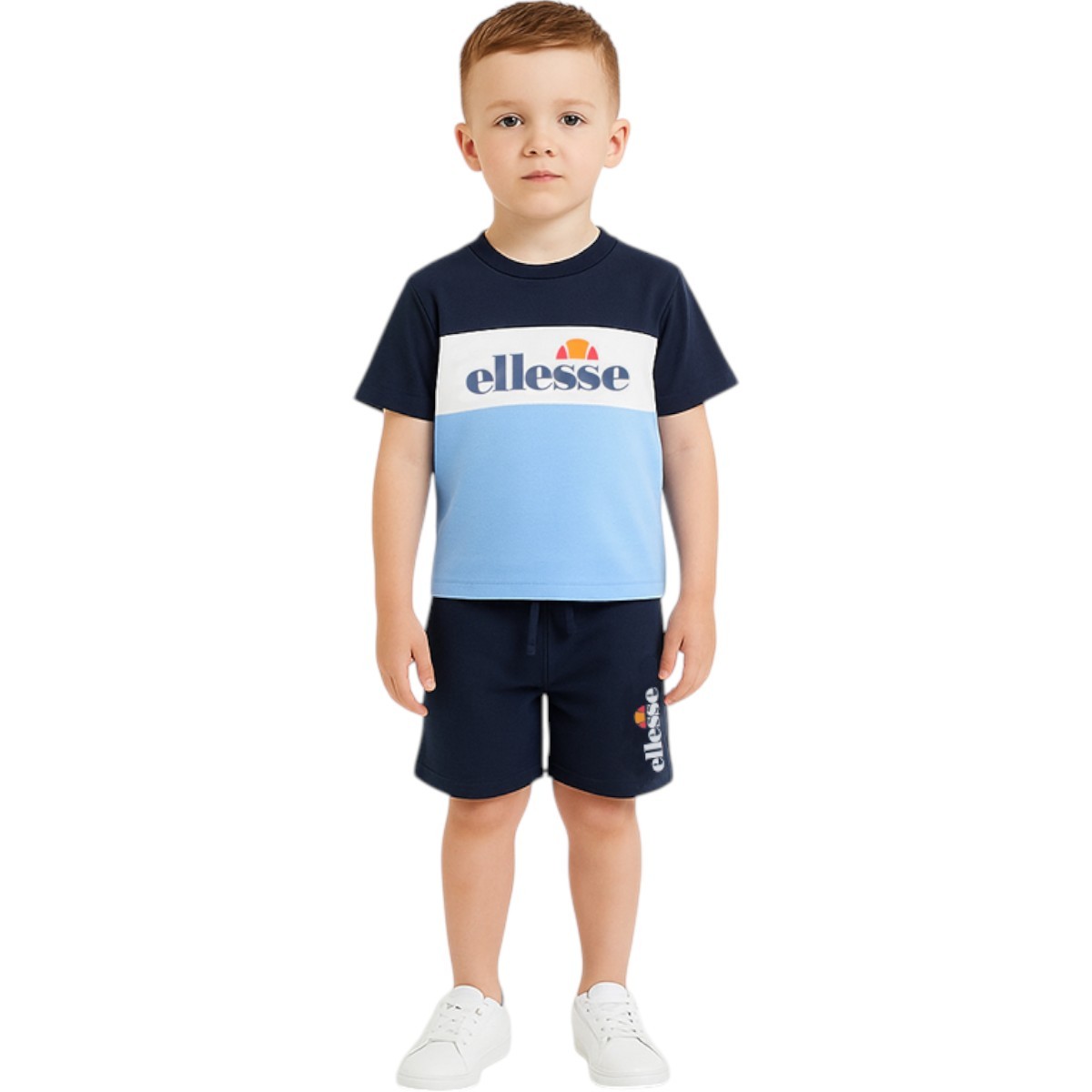 Ensemble 3 pièces t-shirt, short et sac imprimés BASIC bleu ciel, ELLESSE