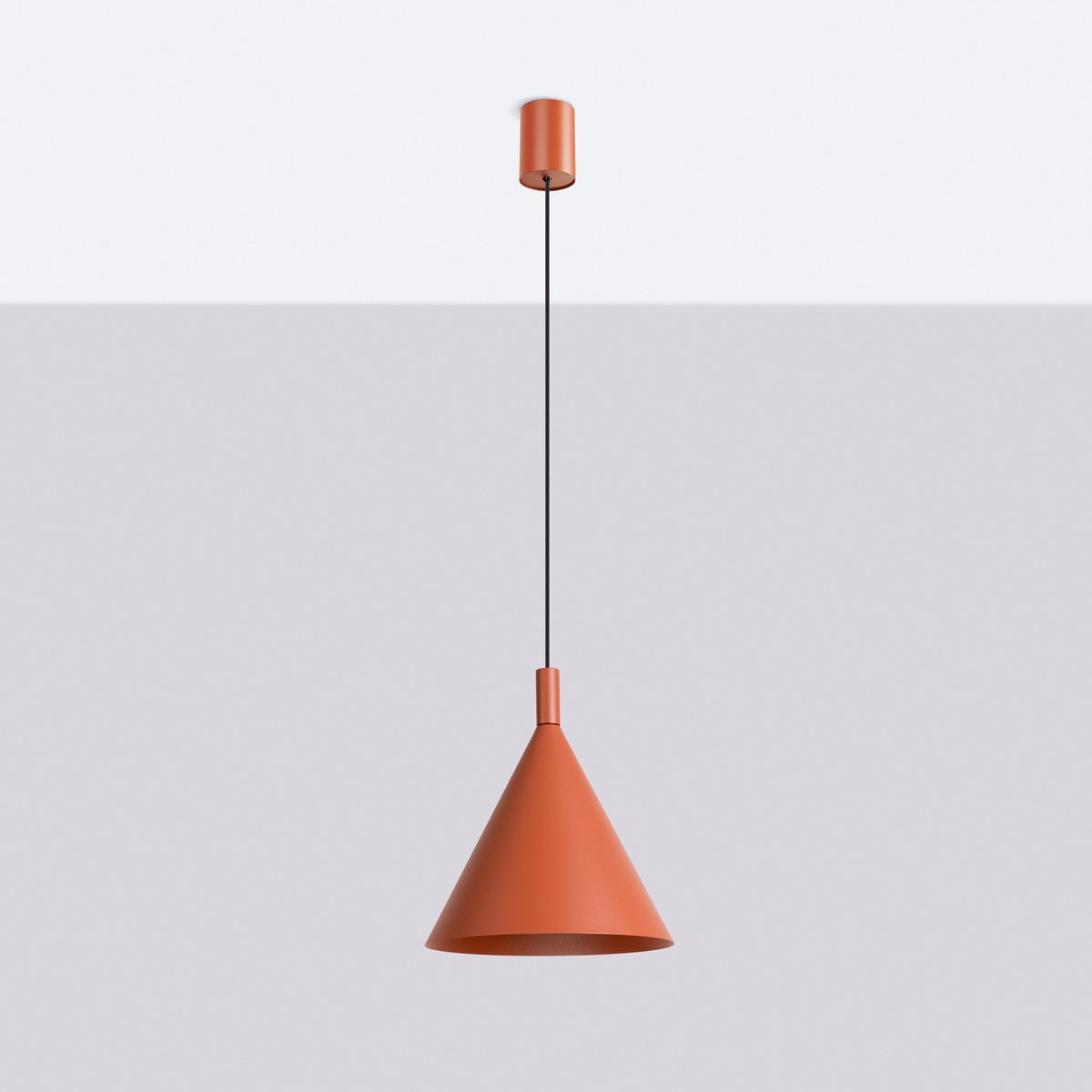 Suspension Acier Ocre Rouge E27 1 NOX ocre rouge, EDEN