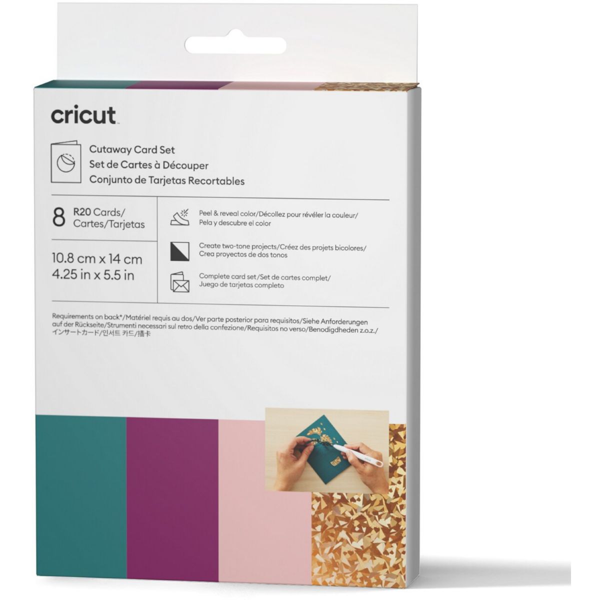 Accessoire 8 cartes à découper collec Corsage - R20 couleur unique, CRICUT