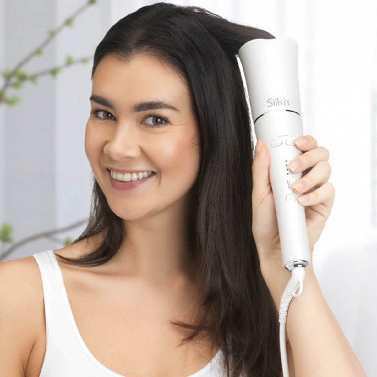Modelador de cabelo automático de iões, AutoTwist branco, SILKN