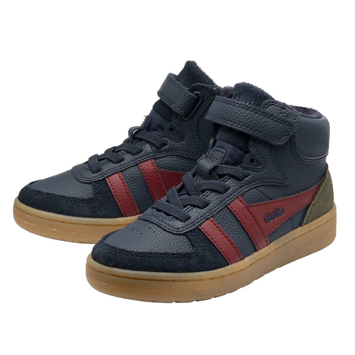 Kids Talon High Top Trainers navy blue/red, GOLA