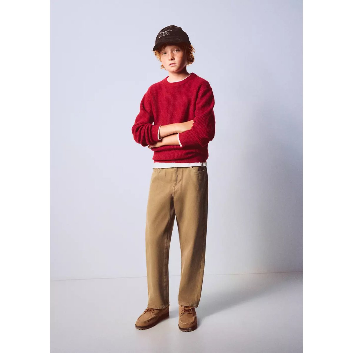 Jean droit taille normale marron, MANGO KIDS