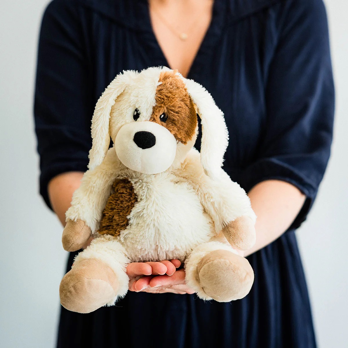 Peluche Bouillotte Chien beige, WARMIES