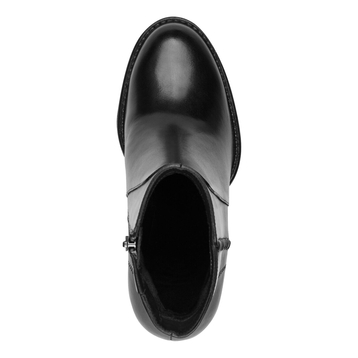 Botines de piel con tacón negro, TAMARIS