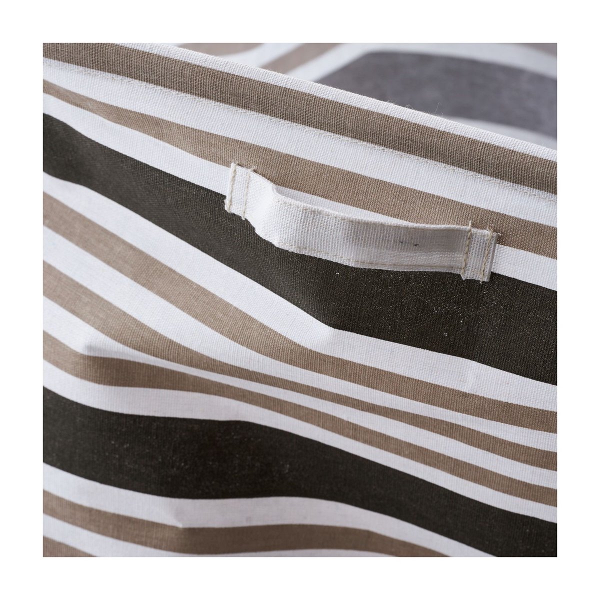 Panier à linge textile rayures Store marron, HOUSE DOCTOR