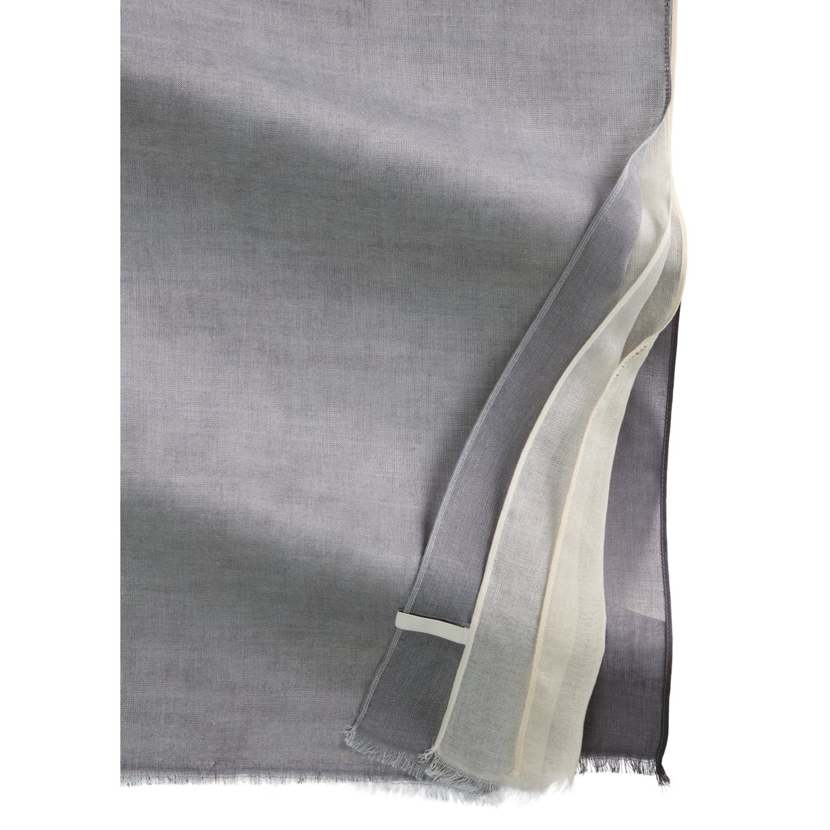 Écharpe double couche en modal et coton mélangés gris, MARC O'POLO