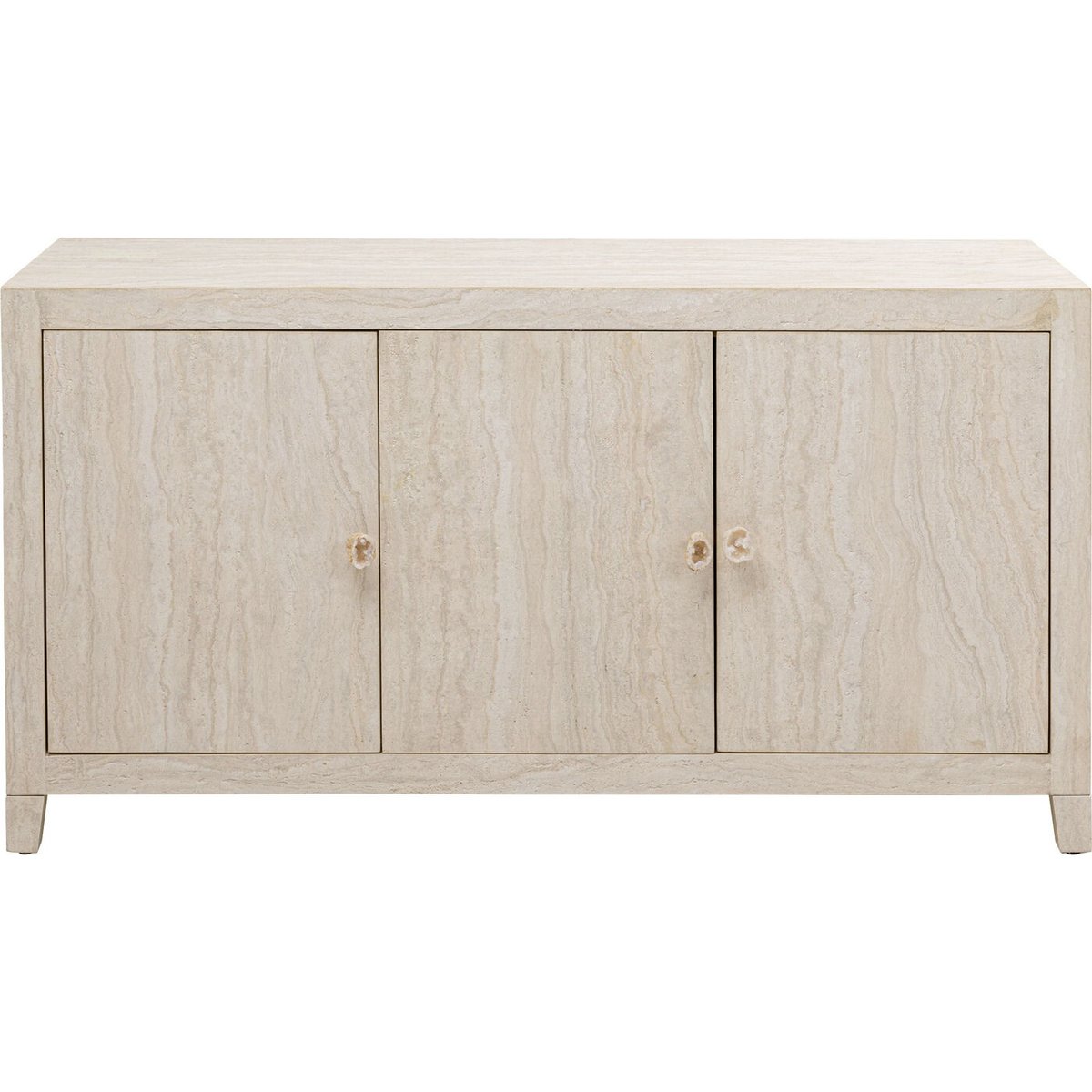 Buffet 3 portes imitation pierre, TRAVERTINO beige, KARE DESIGN
