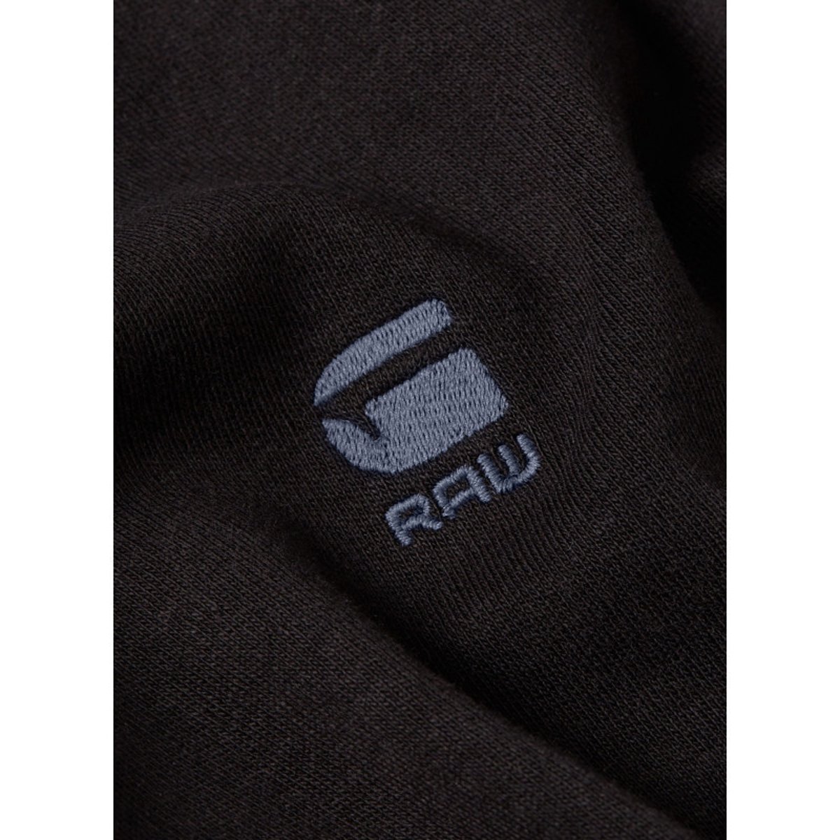 T-shirt G-Star coton avec manches longues et col rond noir noir, G-Star RAW