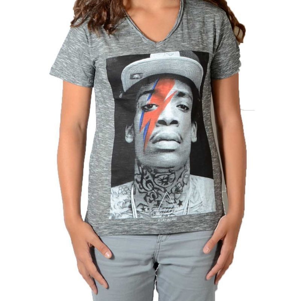 Tee Shirt Wizka SS Wiz Khalifa Mixte gris, LITTLE ELEVENPARIS
