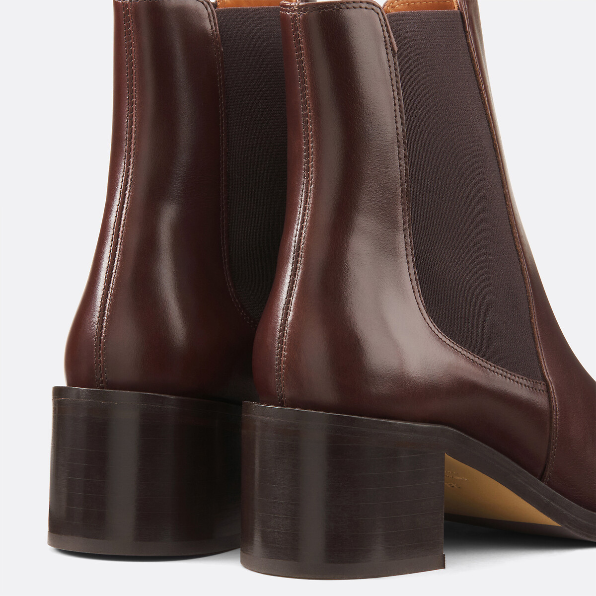 N°289 Leather Ankle Boots dark brown, RIVECOUR