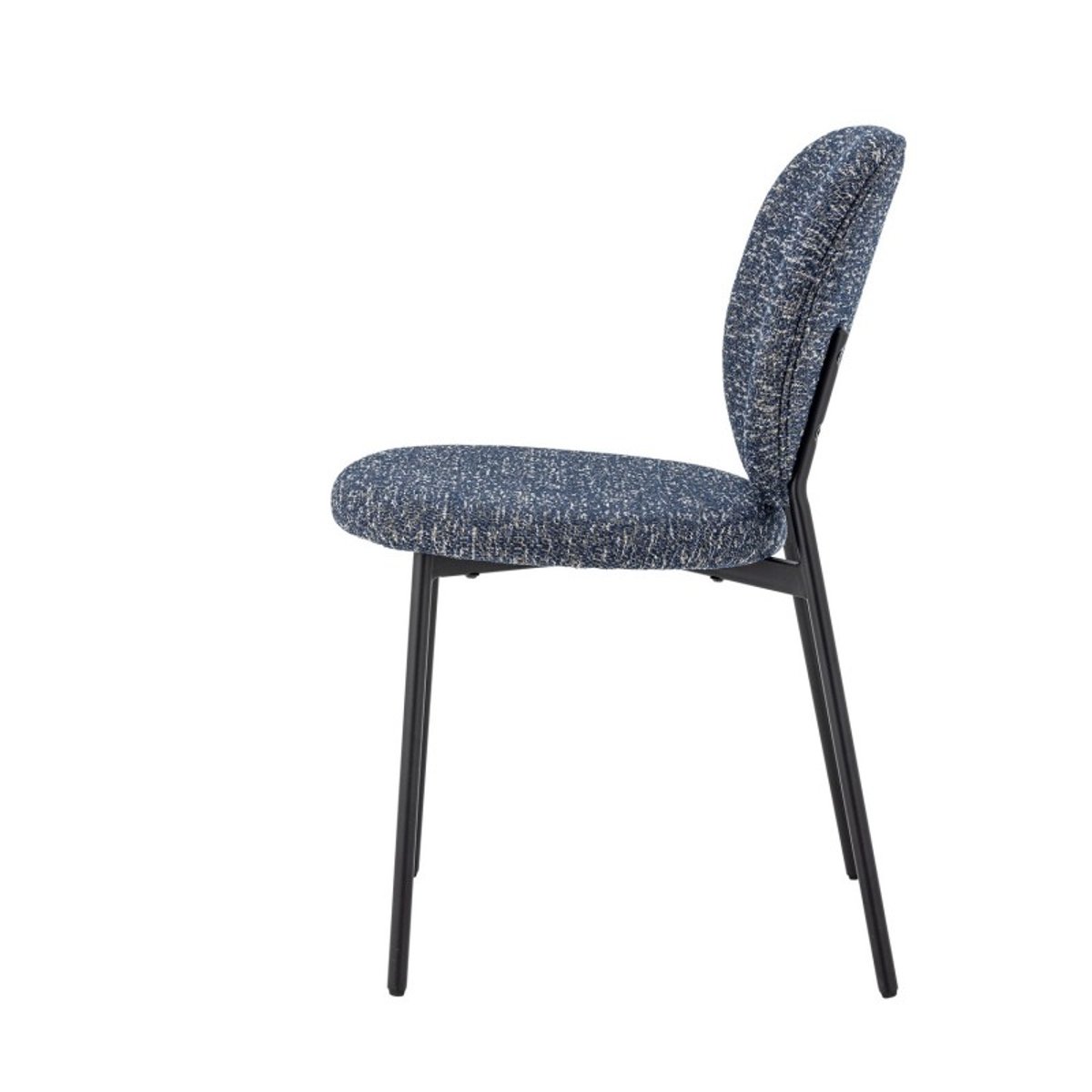 Chaise design tissu chenille Percey bleu, BLOOMINGVILLE