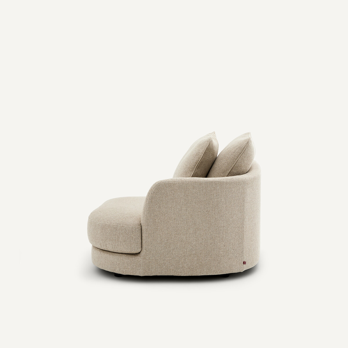 Rechtes, abgerundetes, modulares Halbsofa aus Baumwollmischgewebe, TIBERIO ecru, AM.PM