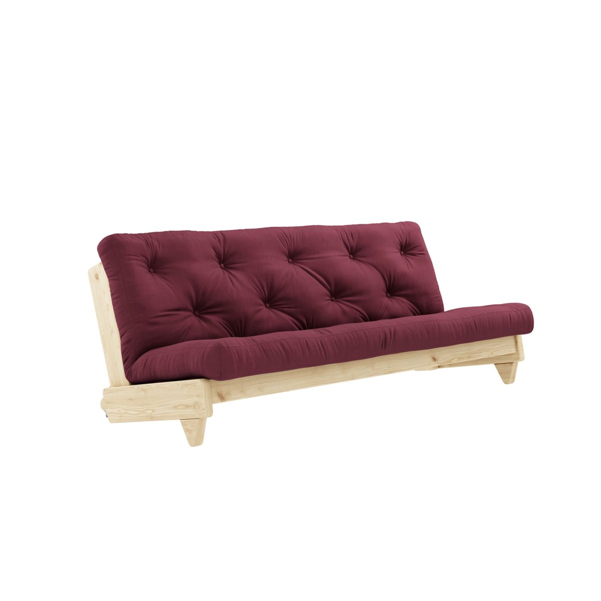 Banquette ajustable en pin massif avec matelas futon - FRESH bordeaux, KARUP DESIGN