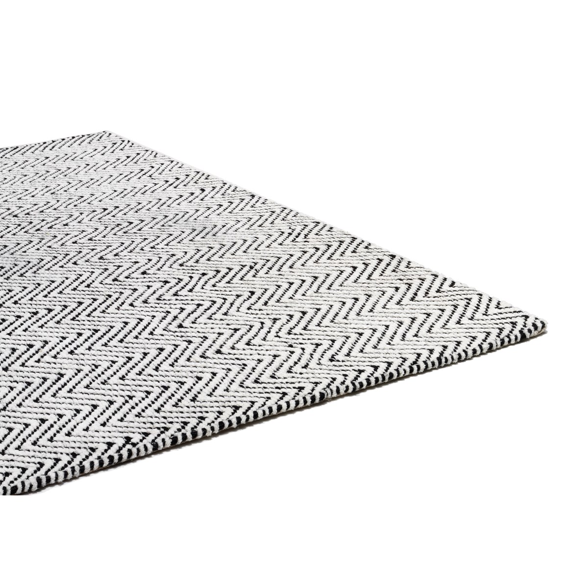 Tapis coton chenille et jute rectangulaire ARROW noir, NOVATREND