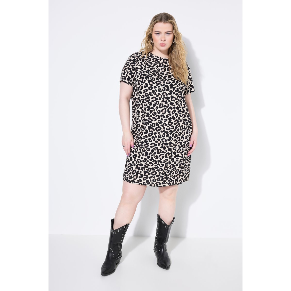 Robe coupe Straight Fit, imprimé léopard beige clair, STUDIO UNTOLD
