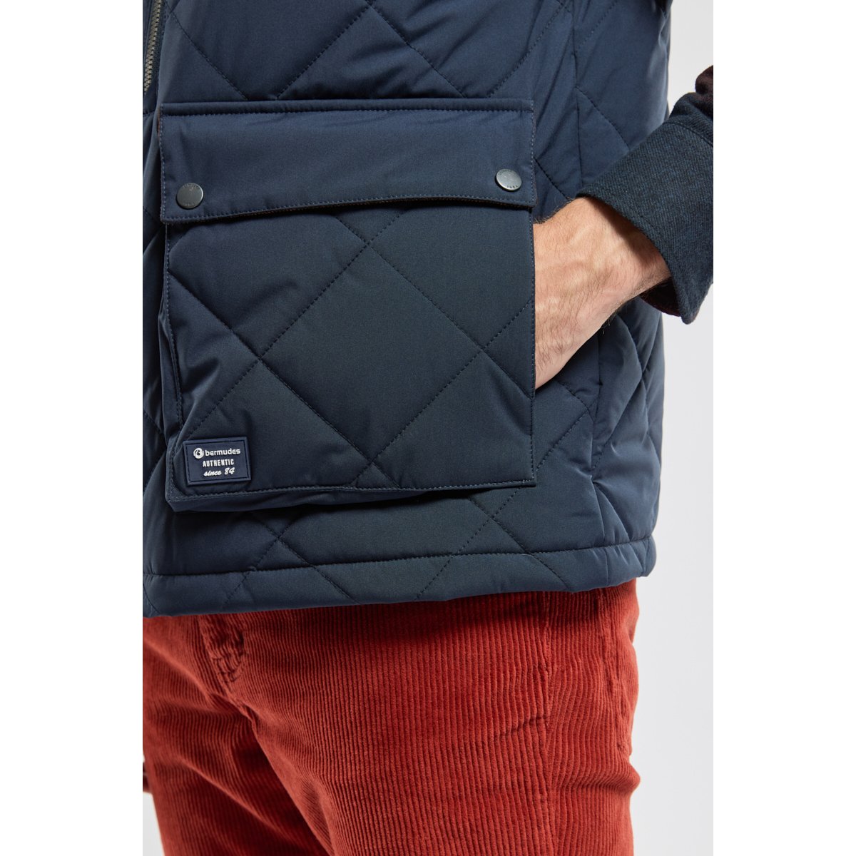 Veste sans manches HELIX navy, BERMUDES